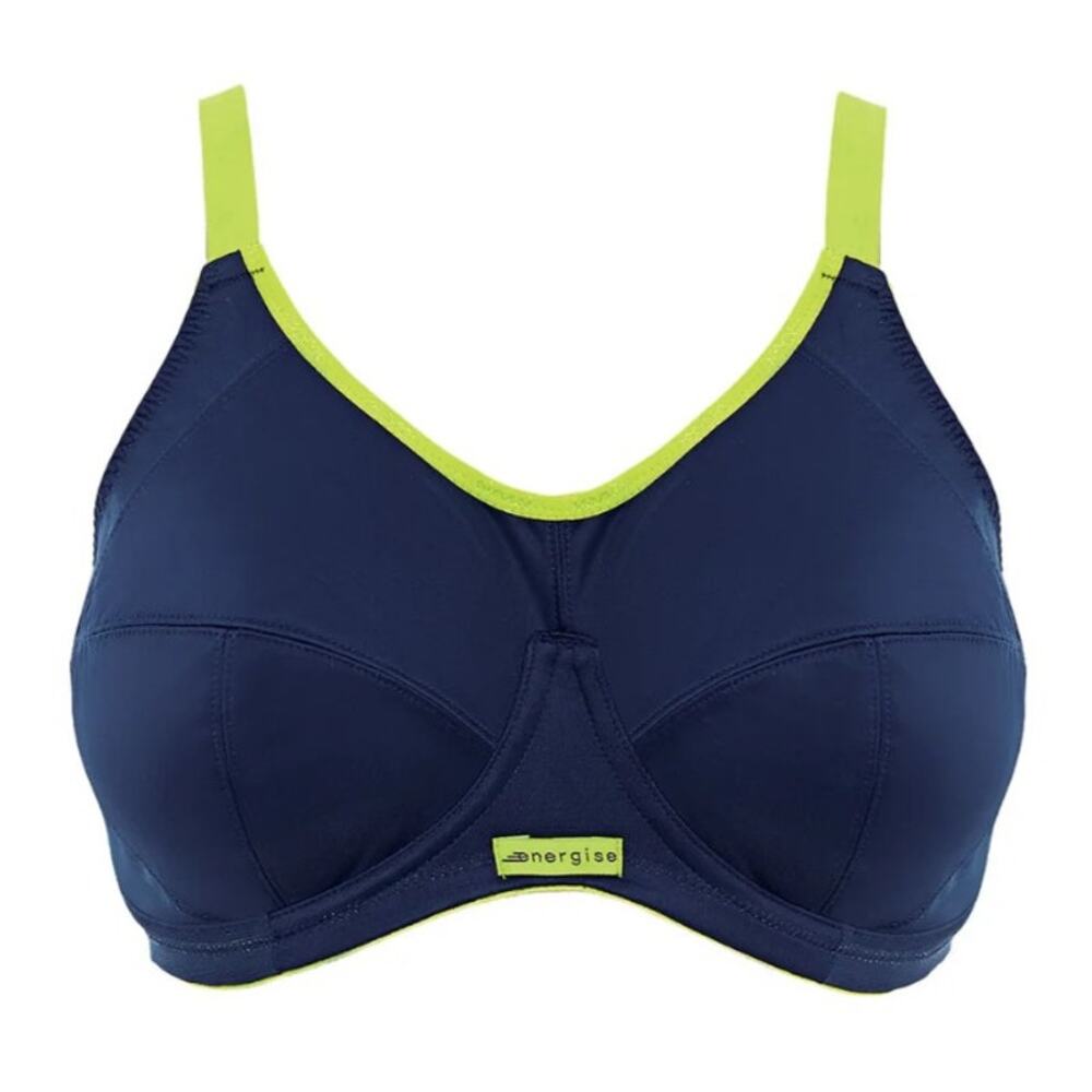 Elomi Energise Sports Bra Navy Size 40K Style EL8041NAY Full Coverage Multiway